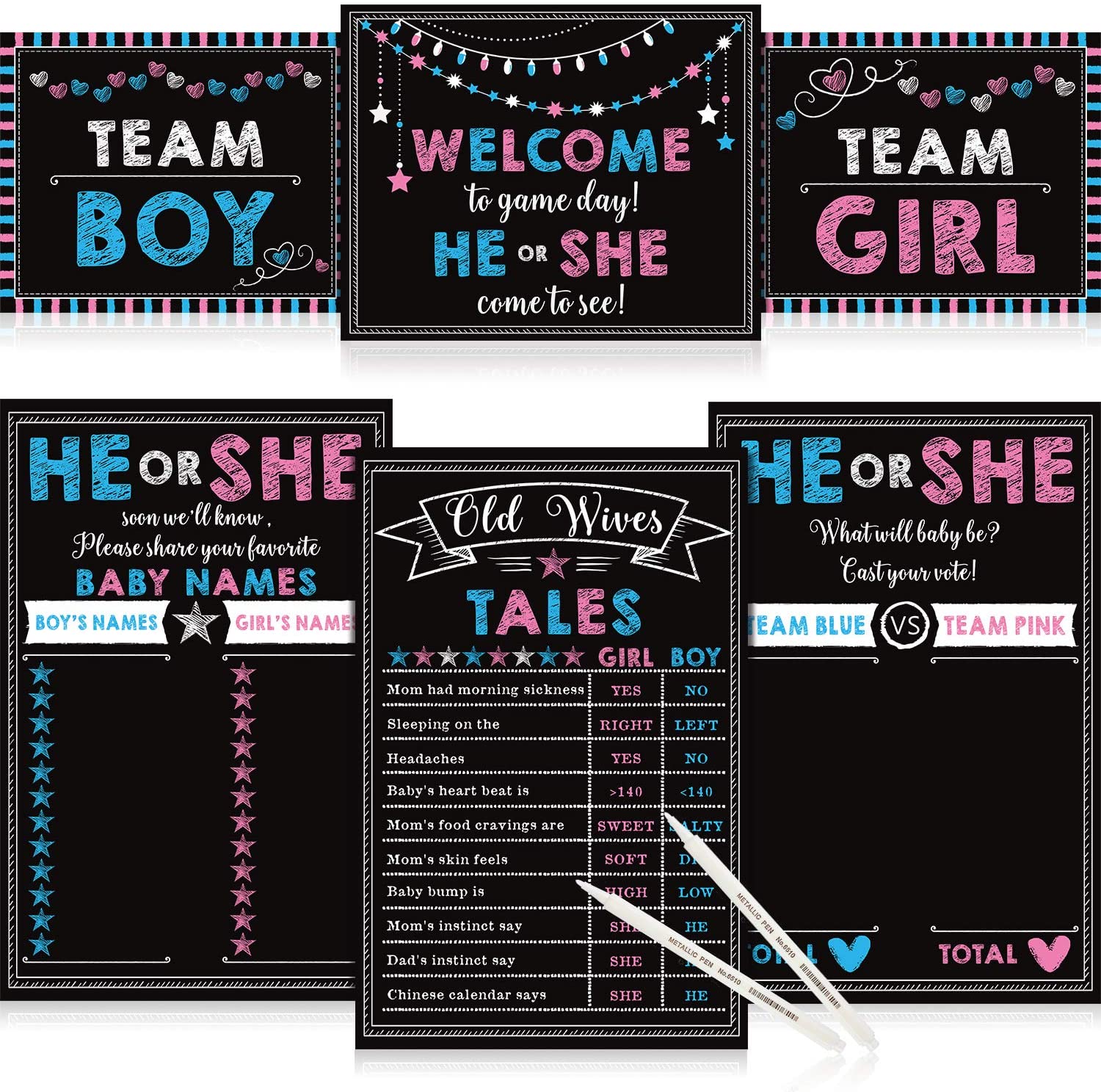 Team BOY/GIRL Tafel Set inkl. Marker