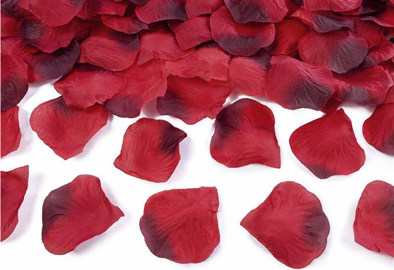 288 Stück rote Rosenblüten aus Polyester