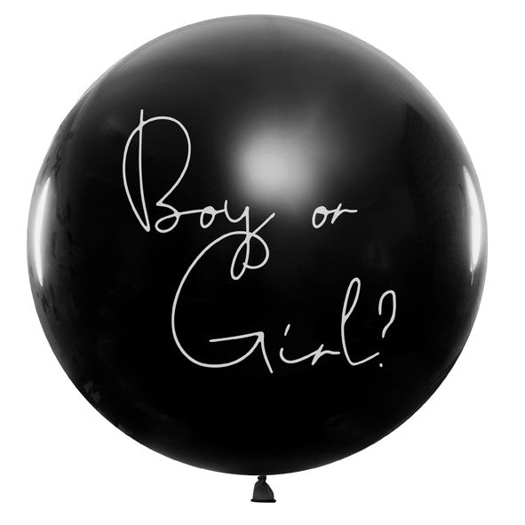 Boy or Girl Konfetti Ballon blau 1m